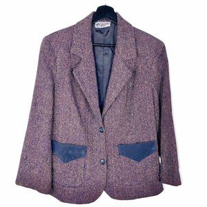 Vintage 70s Legends West Tweed Elbow Patch Jacket Large